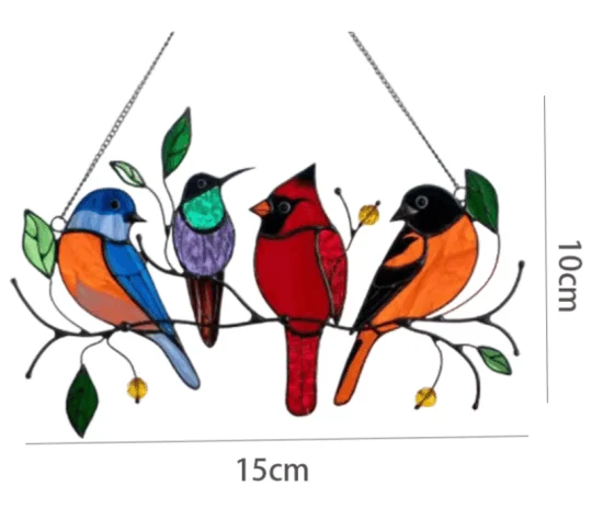 🔥 BIG SALE - 48% OFF🔥The Best Gift-Birds Stained  Window  Panel Hangings🎁