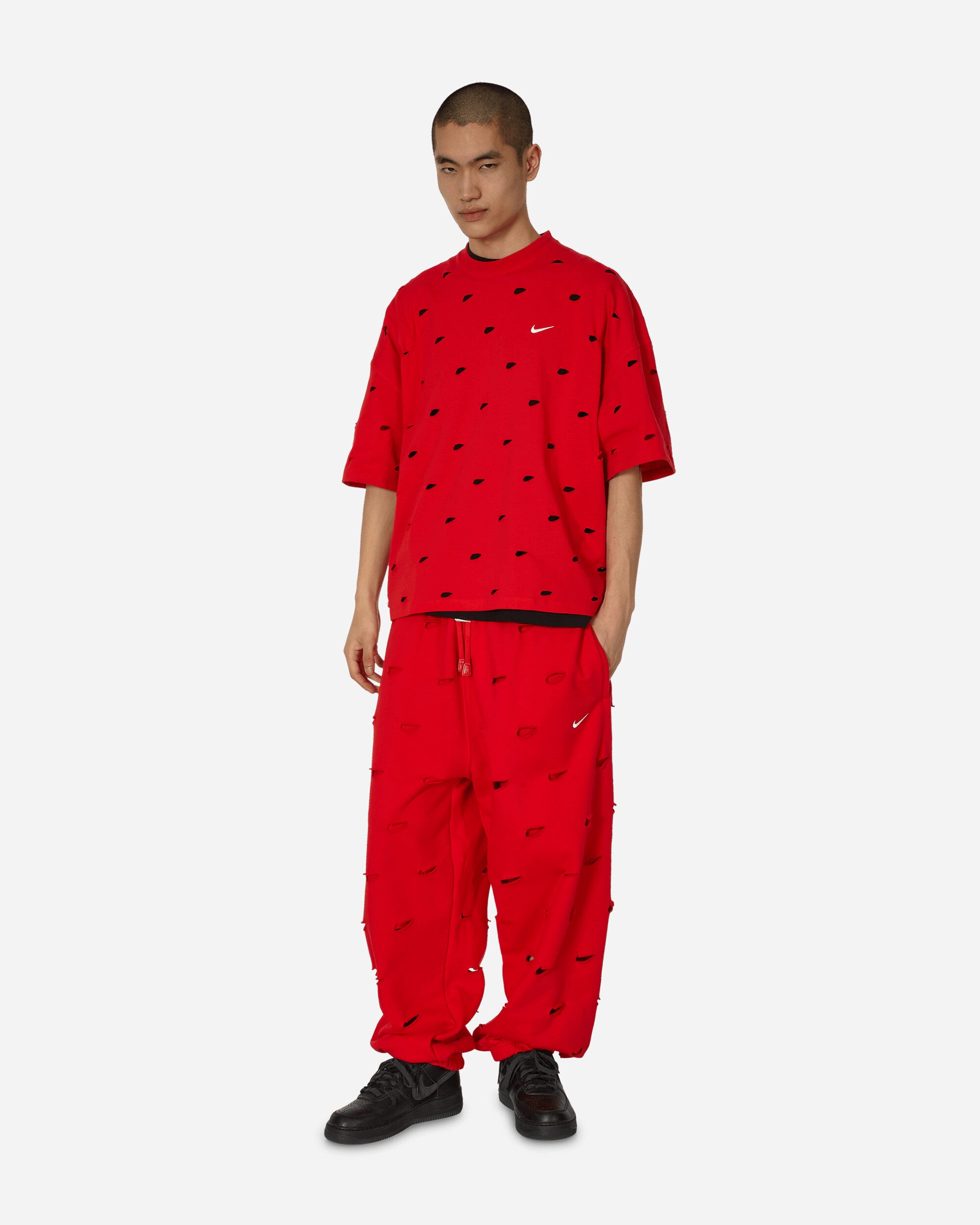 JACQUEMUS Swoosh Sweatpants University Red