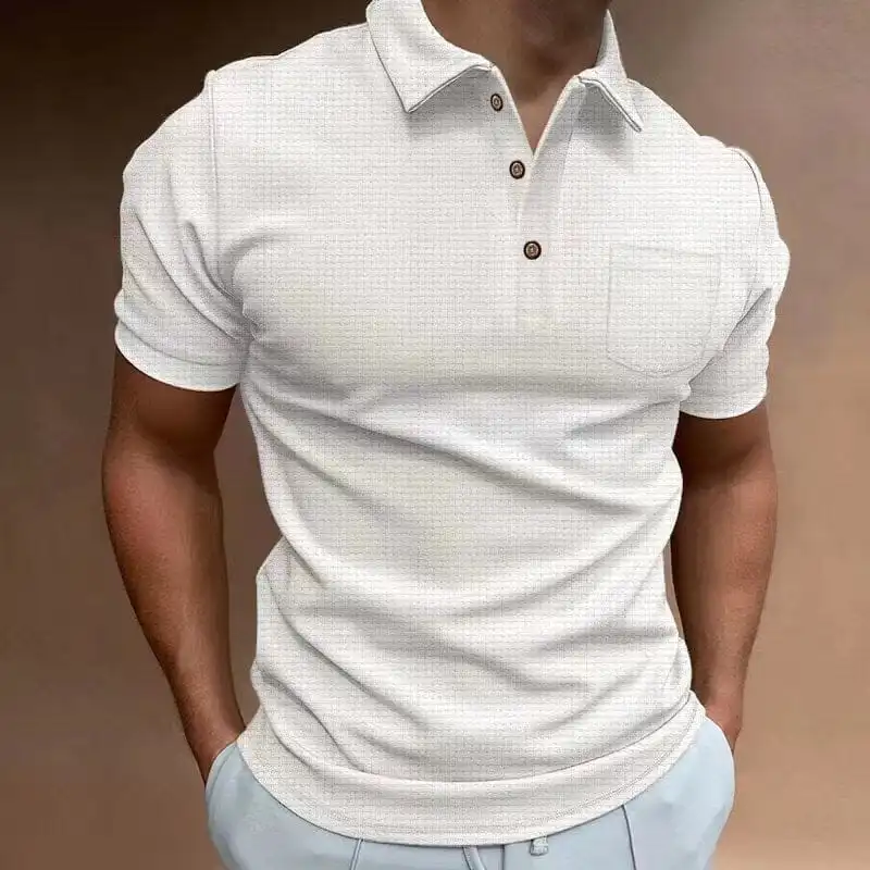 Men's Waffle Polo Shirt