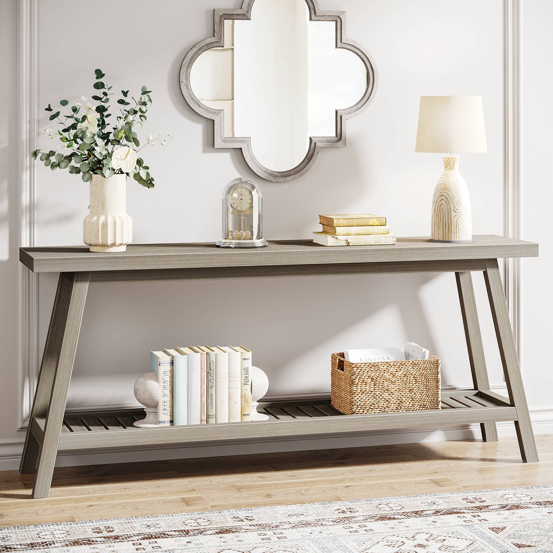 Farmhouse Console Table, 70.9