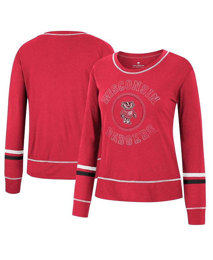 Women's Red Wisconsin Badgers Heathrow Super Soft Long Sleeve T-shirt