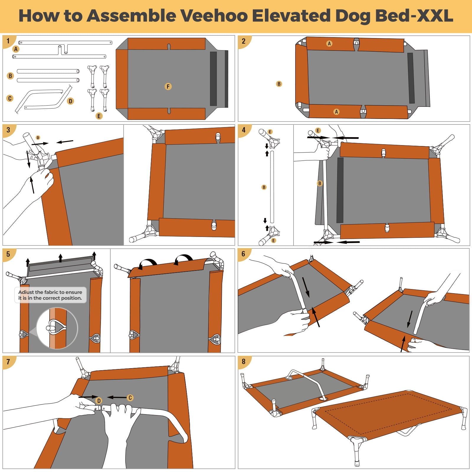 Veehoo Cooling Elevated Dog Bed， Portable Raised Pet Cot with Washable Mesh， XX-Large， Silver Gray