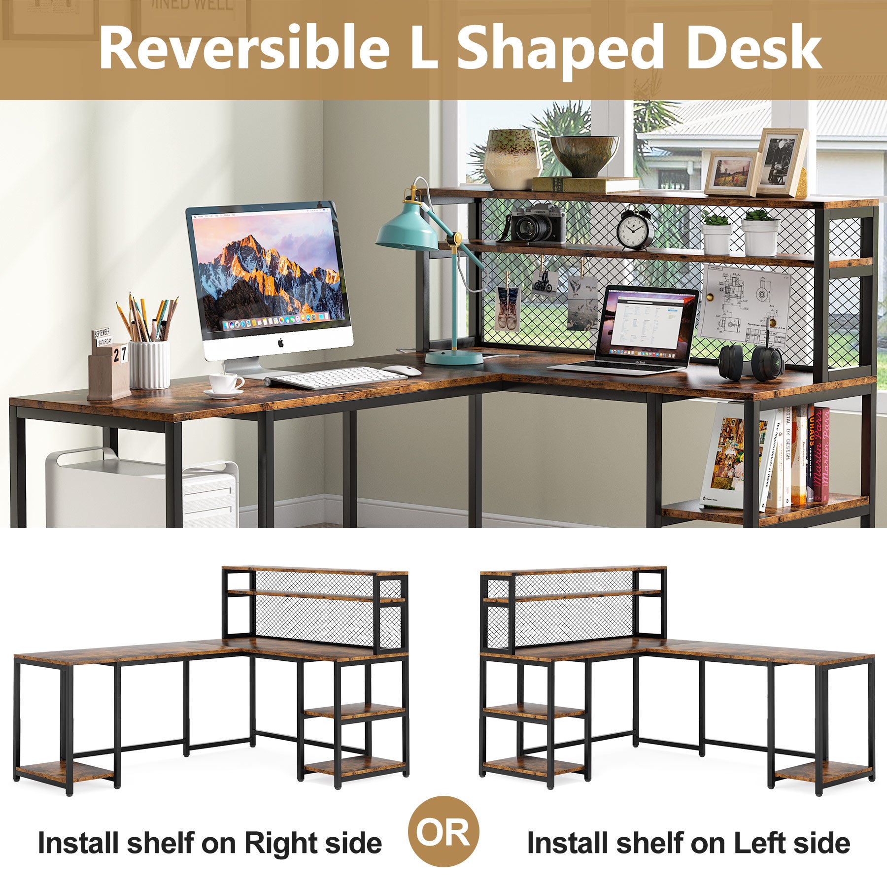 Reversible L-Shaped Desk, 67