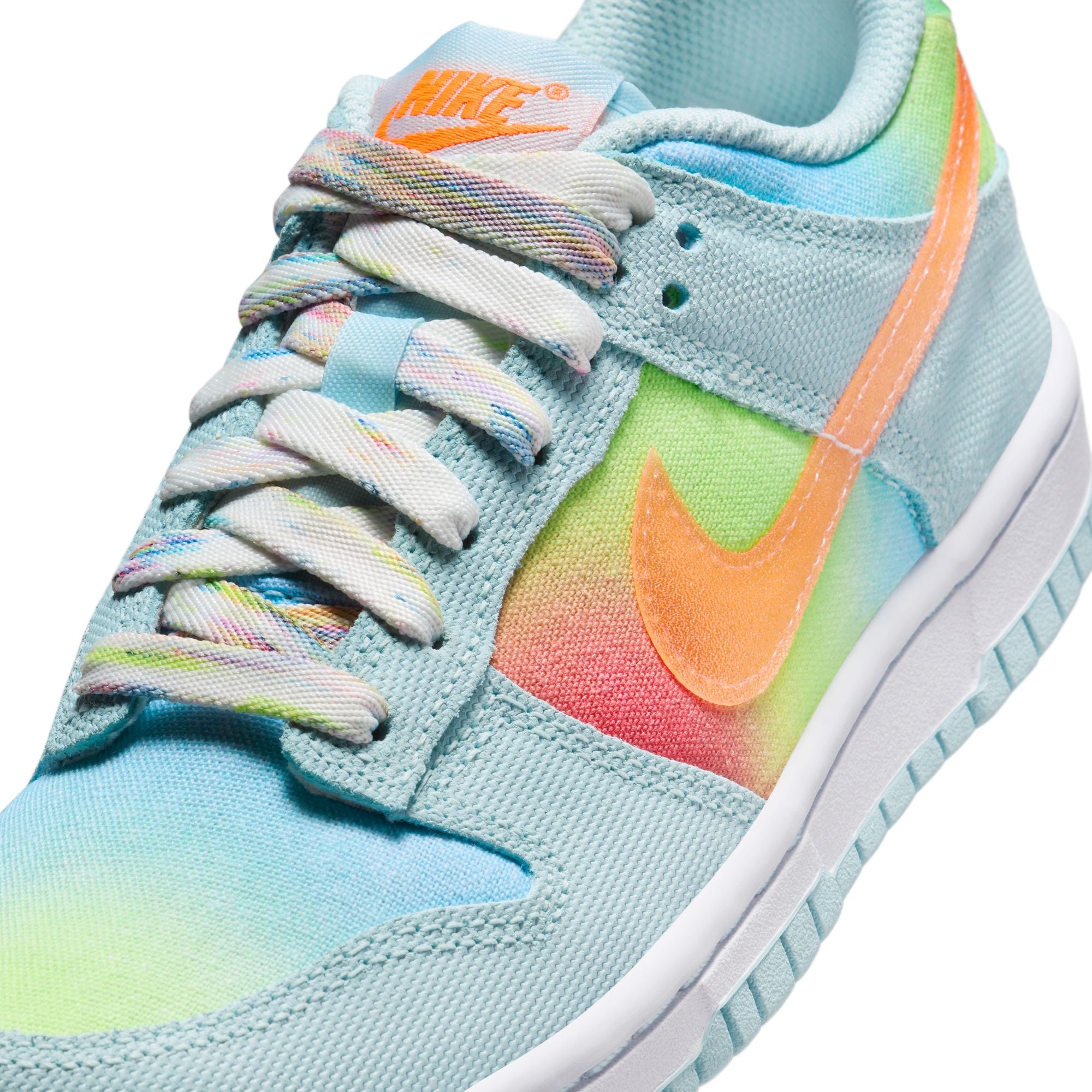 Grade School Nike Dunk Low BG GS glacier blue/total orange-LT lemon twist HF4797-474