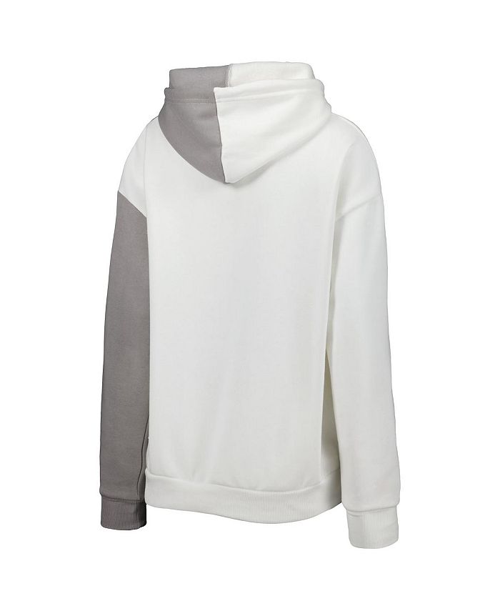 Women's Gray, White Tennessee Volunteers Split Pullover Hoodie