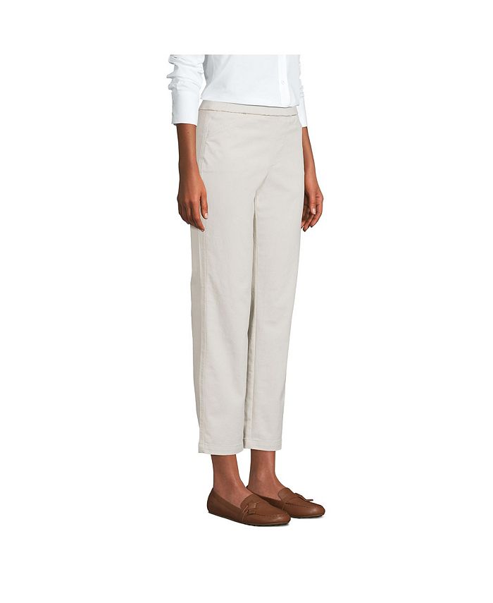 Women's Petite Mid Rise Pull On Knockabout Chino Crop Pants