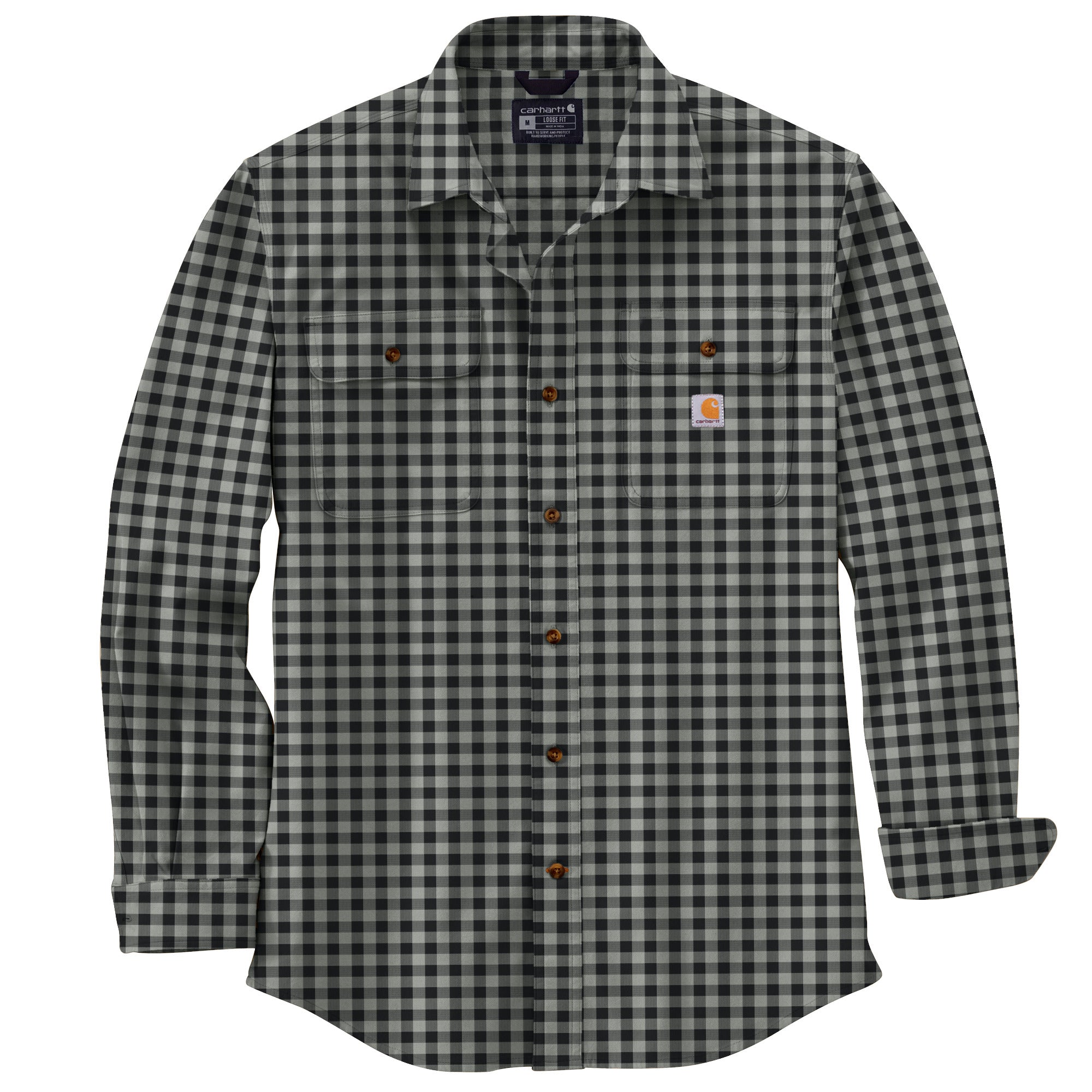 Carhartt Men's Loose Fit Heavyweight Button-Down Long Sleeve Flannel Plaid Shirt