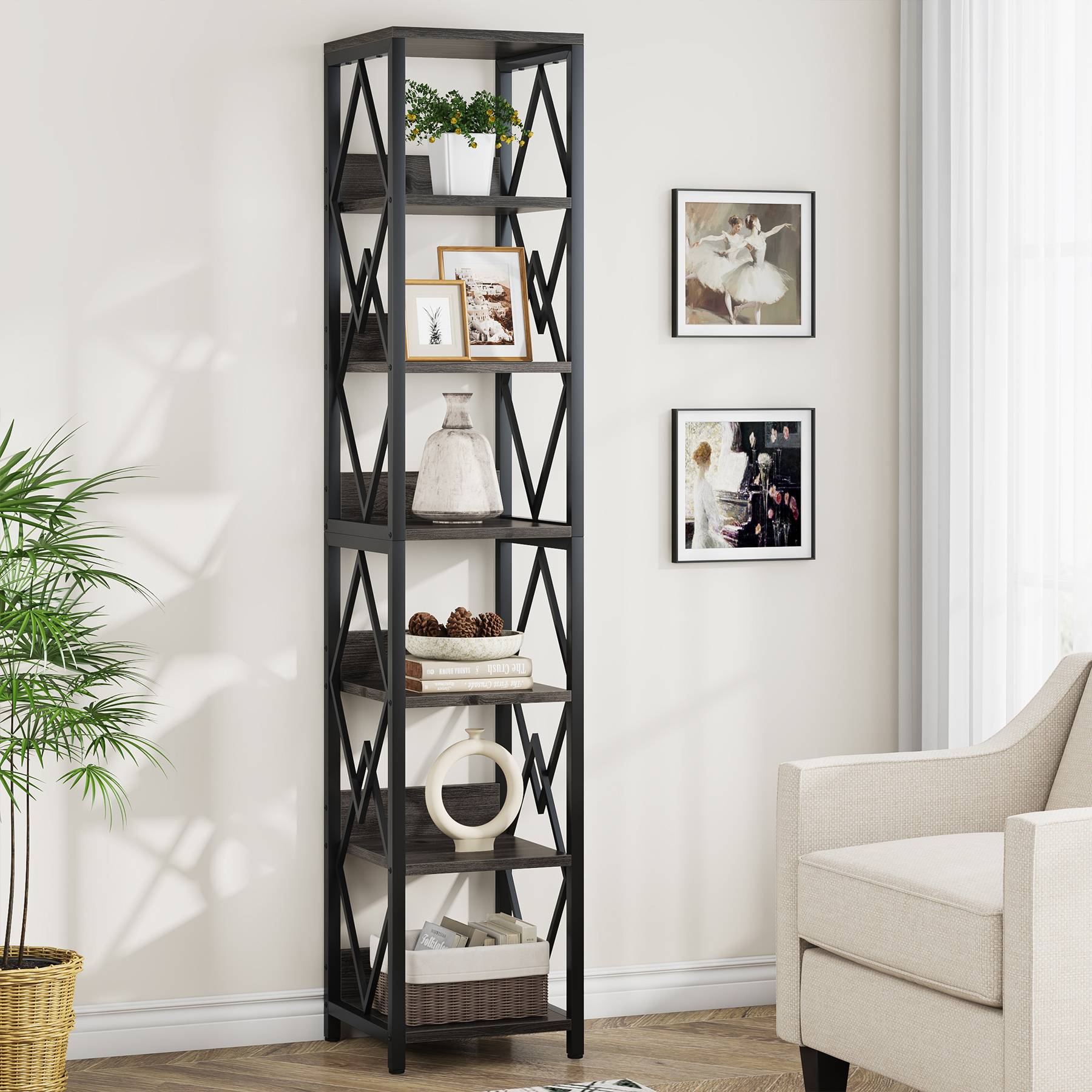 6-Tier Bookshelf, 75