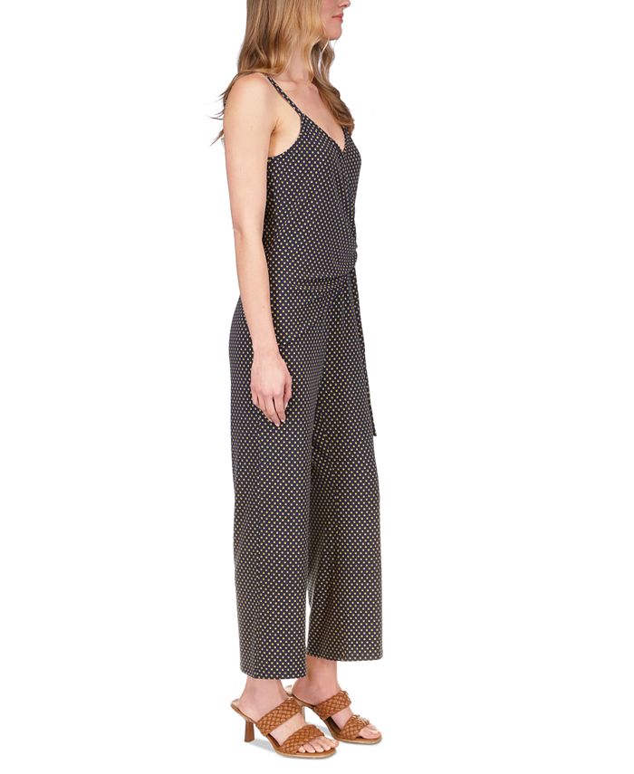 Women's Printed Side-Tie Sleeveless Jumpsuit Regular and Petite