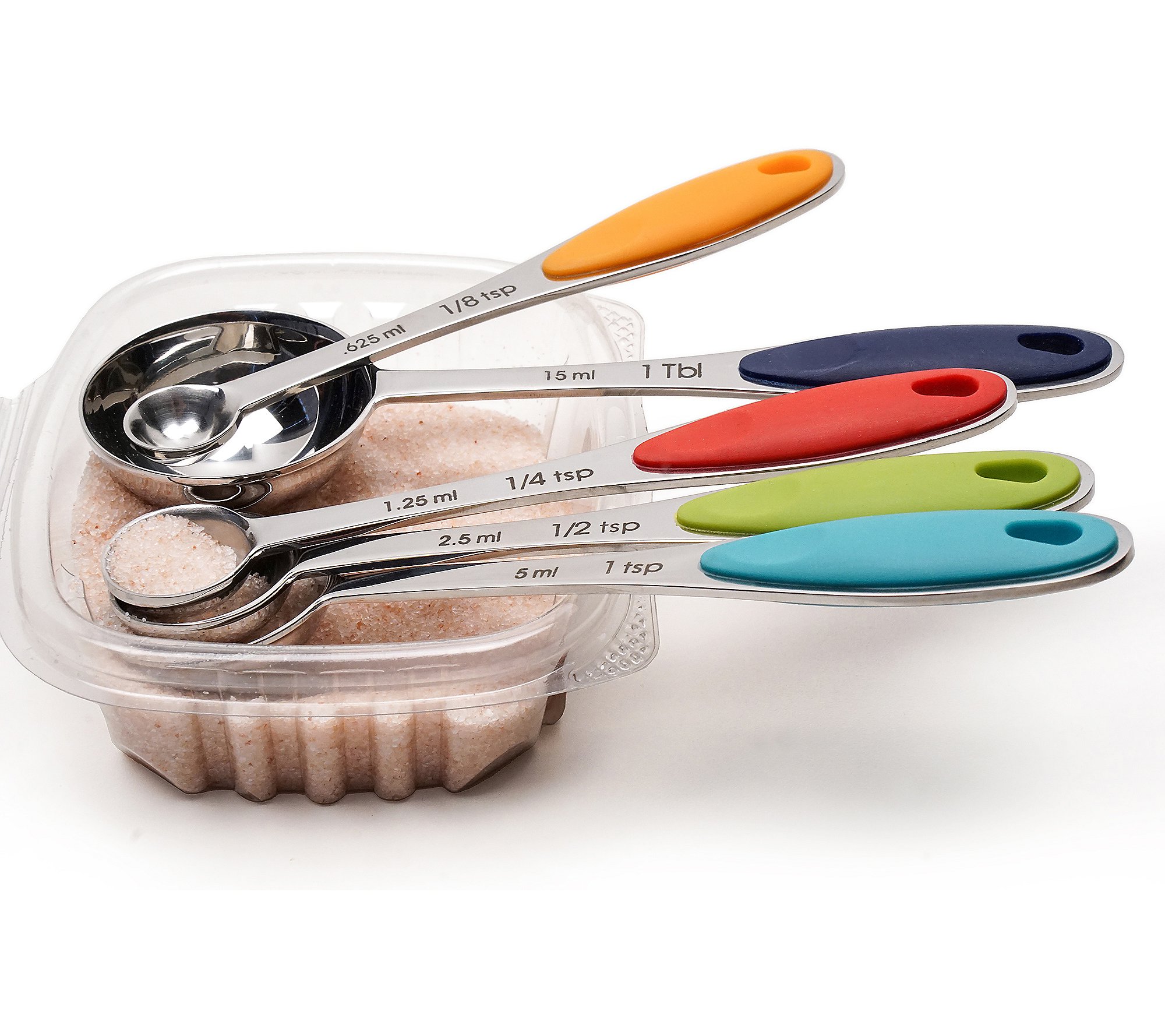 RSVP Set of 5 Color Handles Measuring Spoons