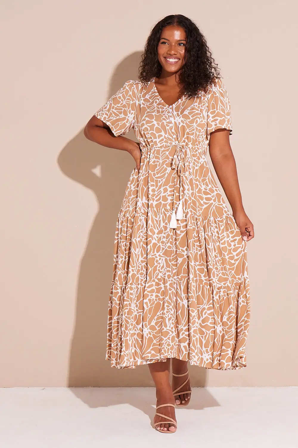 Evelyn Dress - Cocoa Swirl