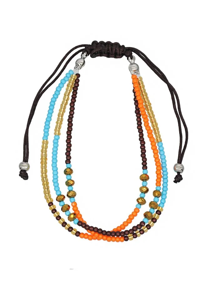 Women's Boho Colorful Handwoven Adjustable Bracelet