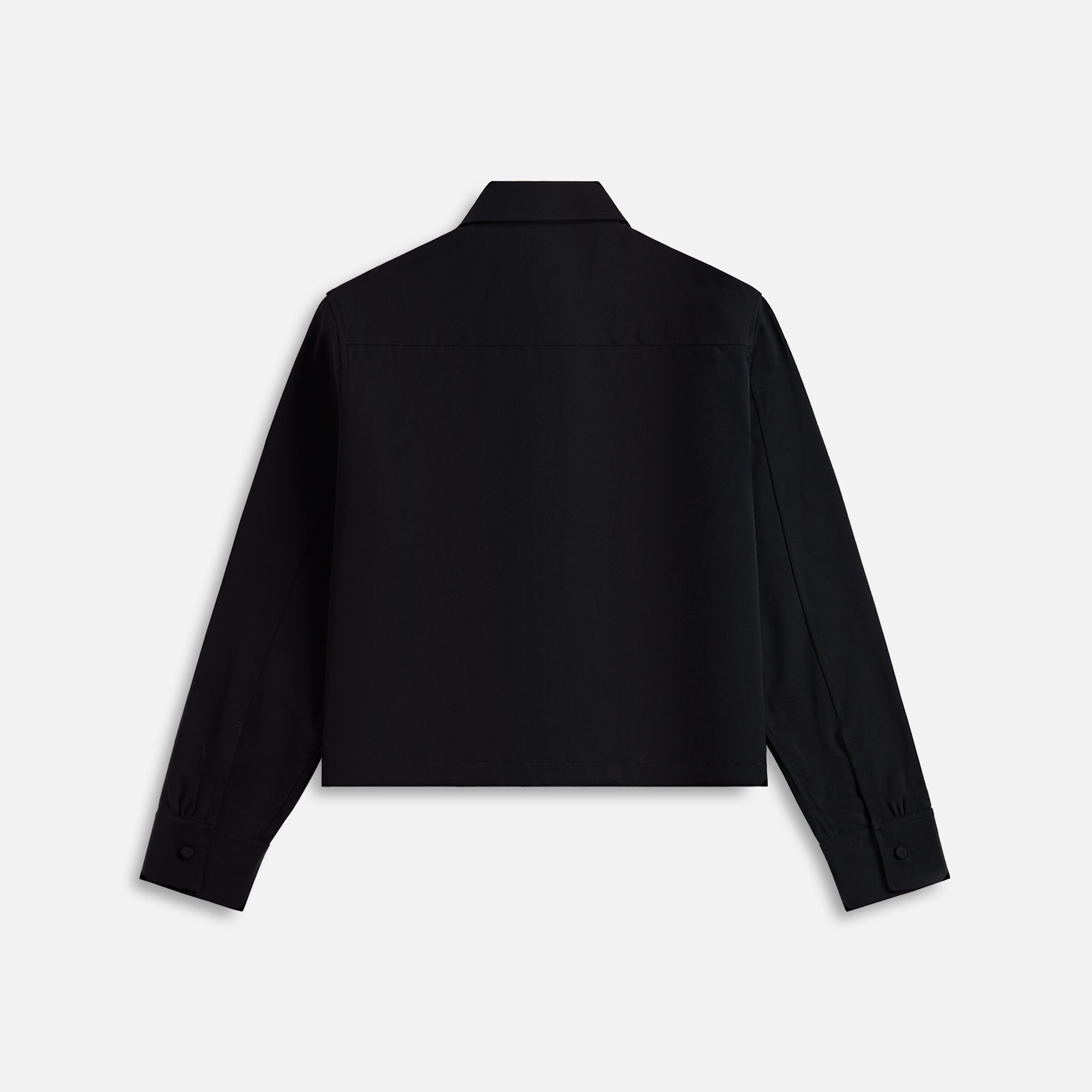 Jil Sander Fine Wool Gabardine Shirt with Jewels - Black