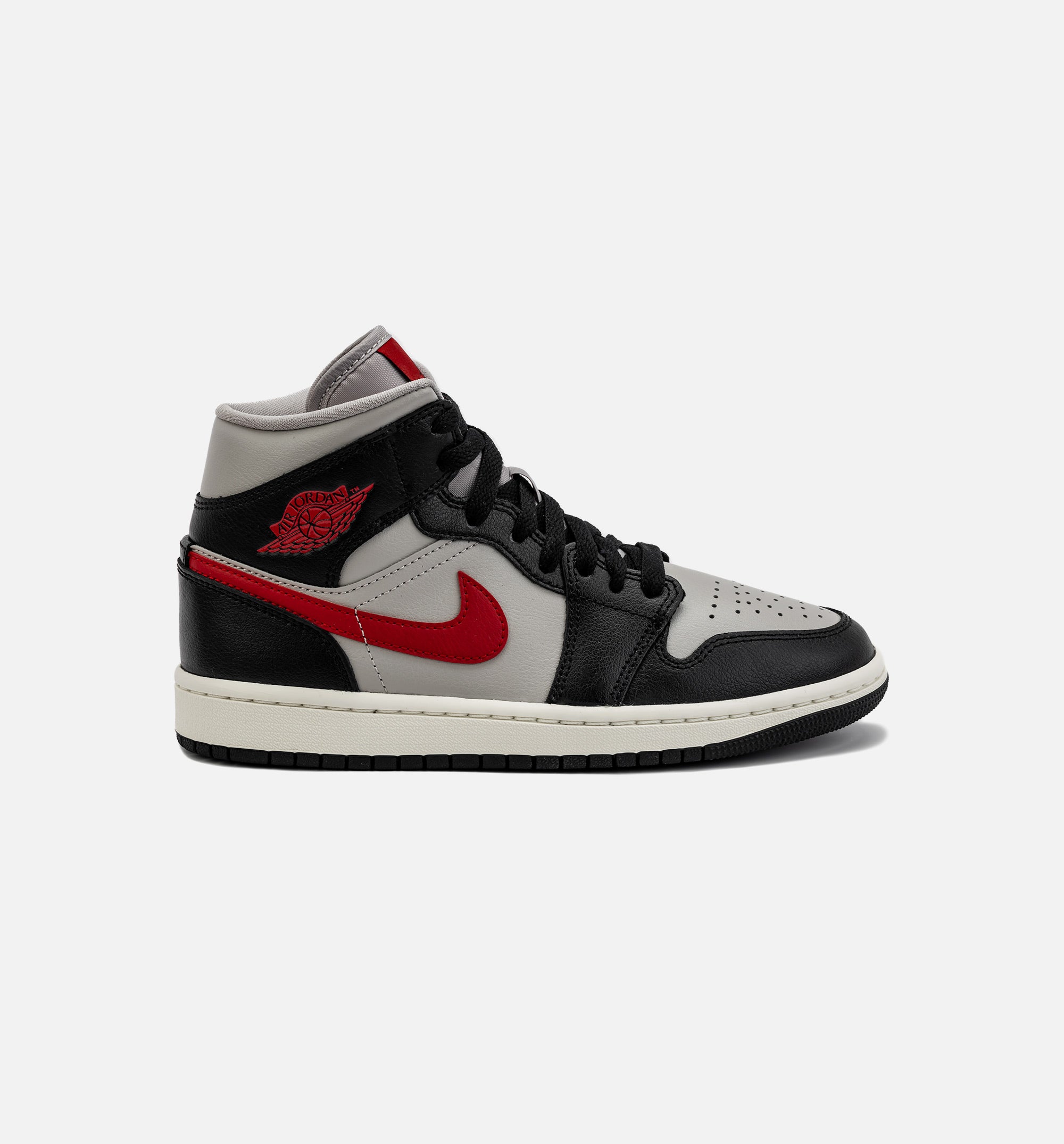 Air Jordan 1 Retro Mid Womens Lifestyle Shoe - Black/Red