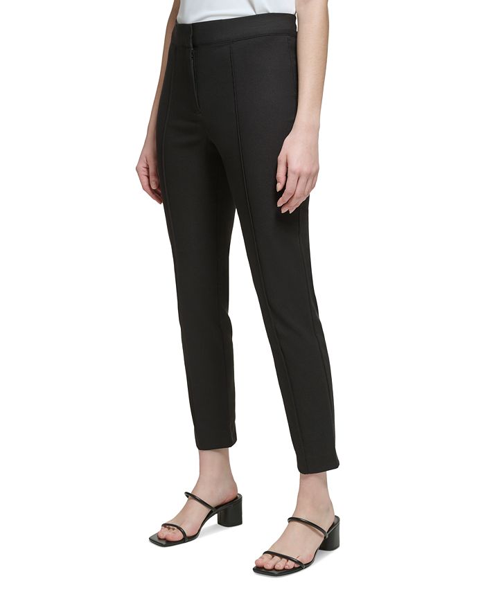 Women's Seamed High-Rise Slim-Leg Pants