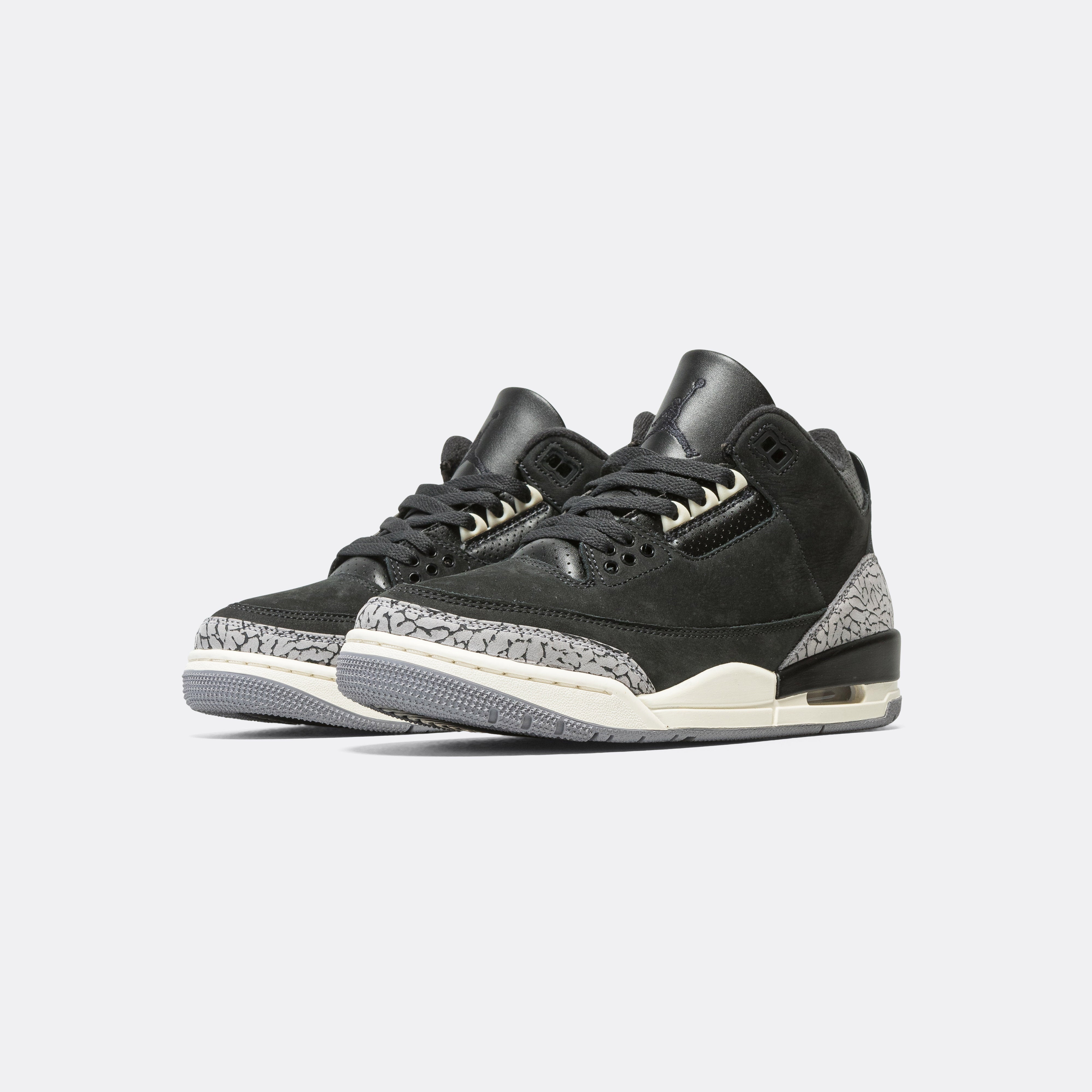 Womens Air Jordan 3 - Off Noir/Black-Sail-Cement Grey