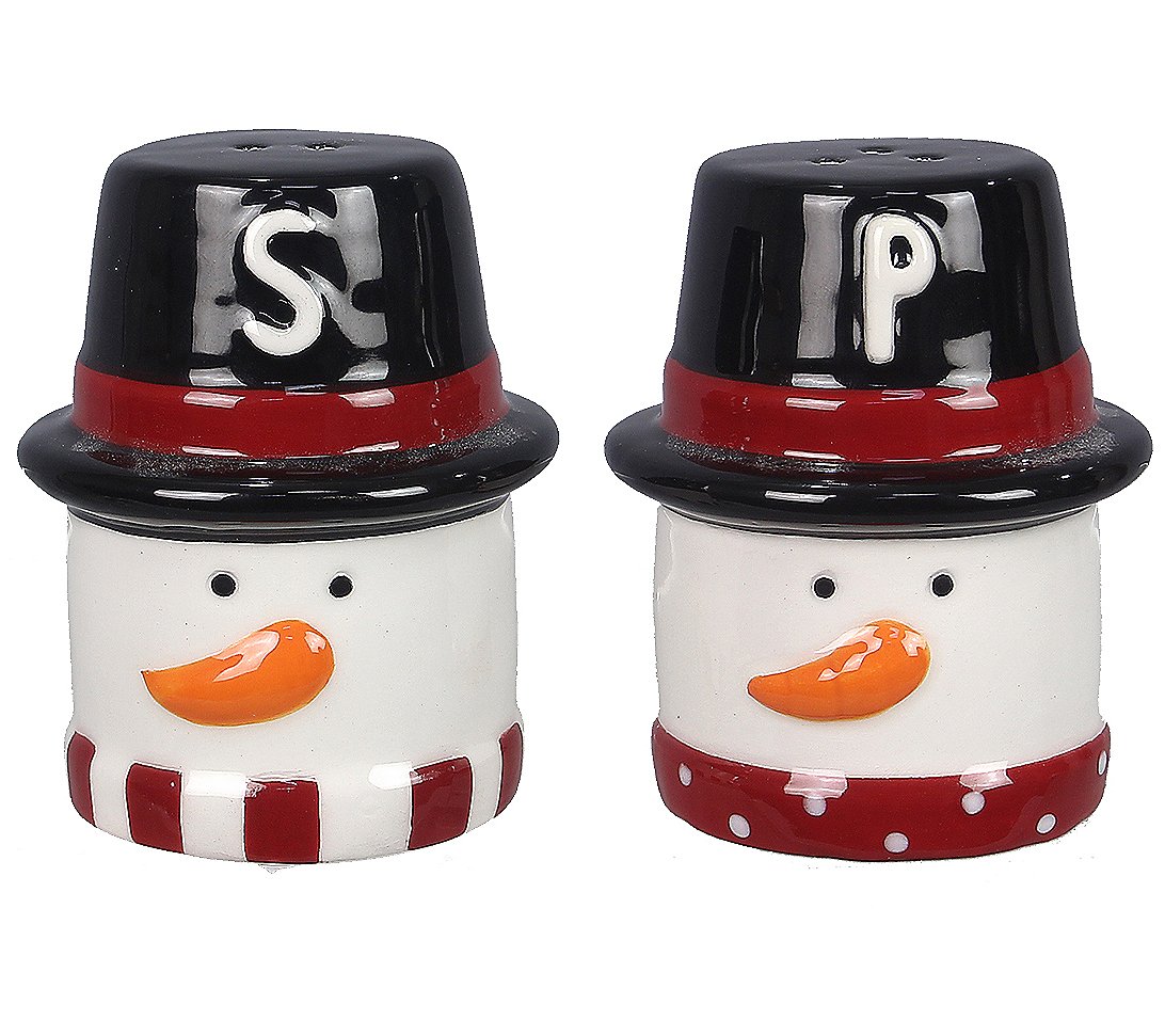 Young's Christmas Marshmallow Snowman Salt and Pepper Shaker Set