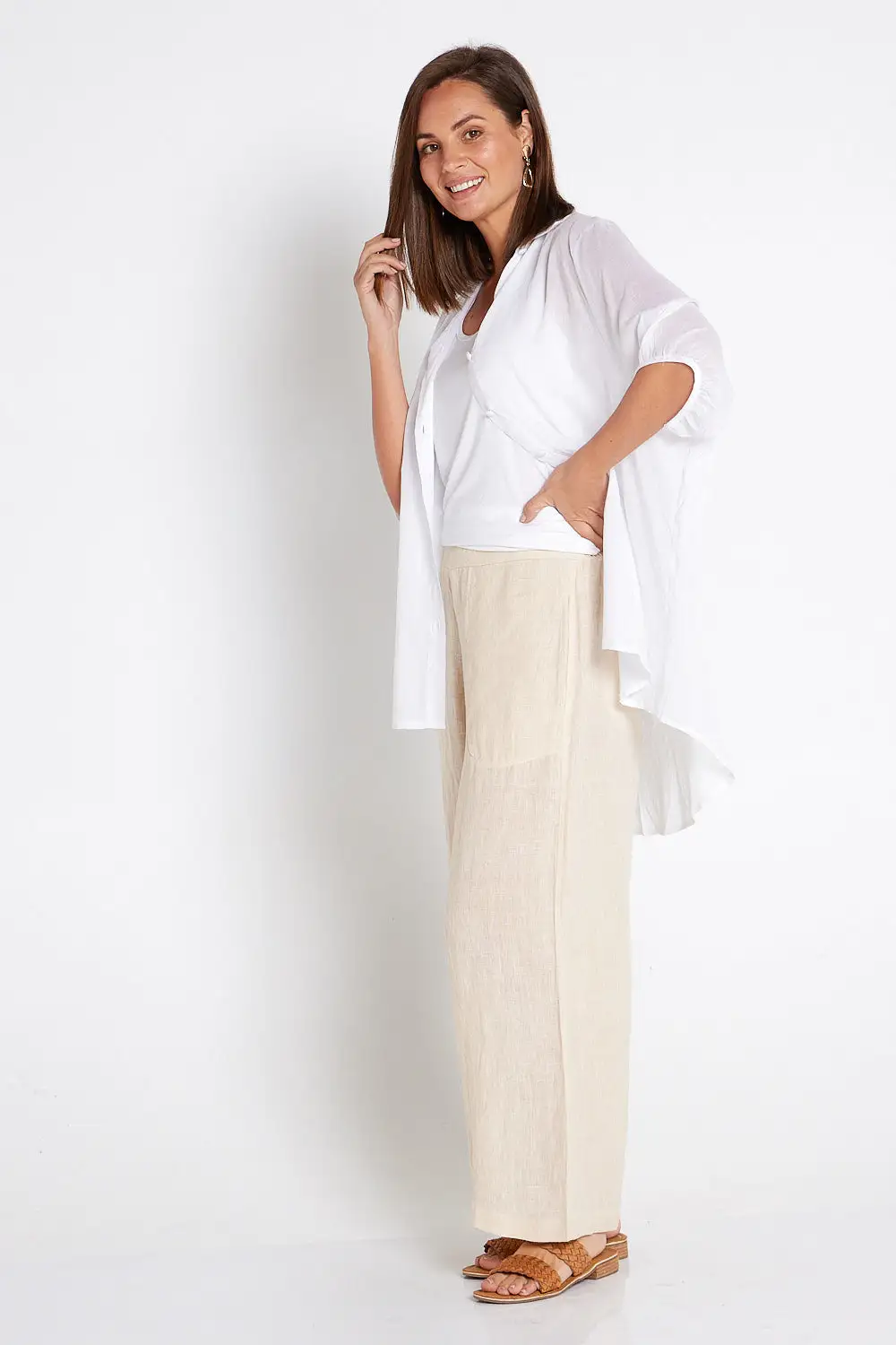 Piper Cotton Comfort Shirt - White
