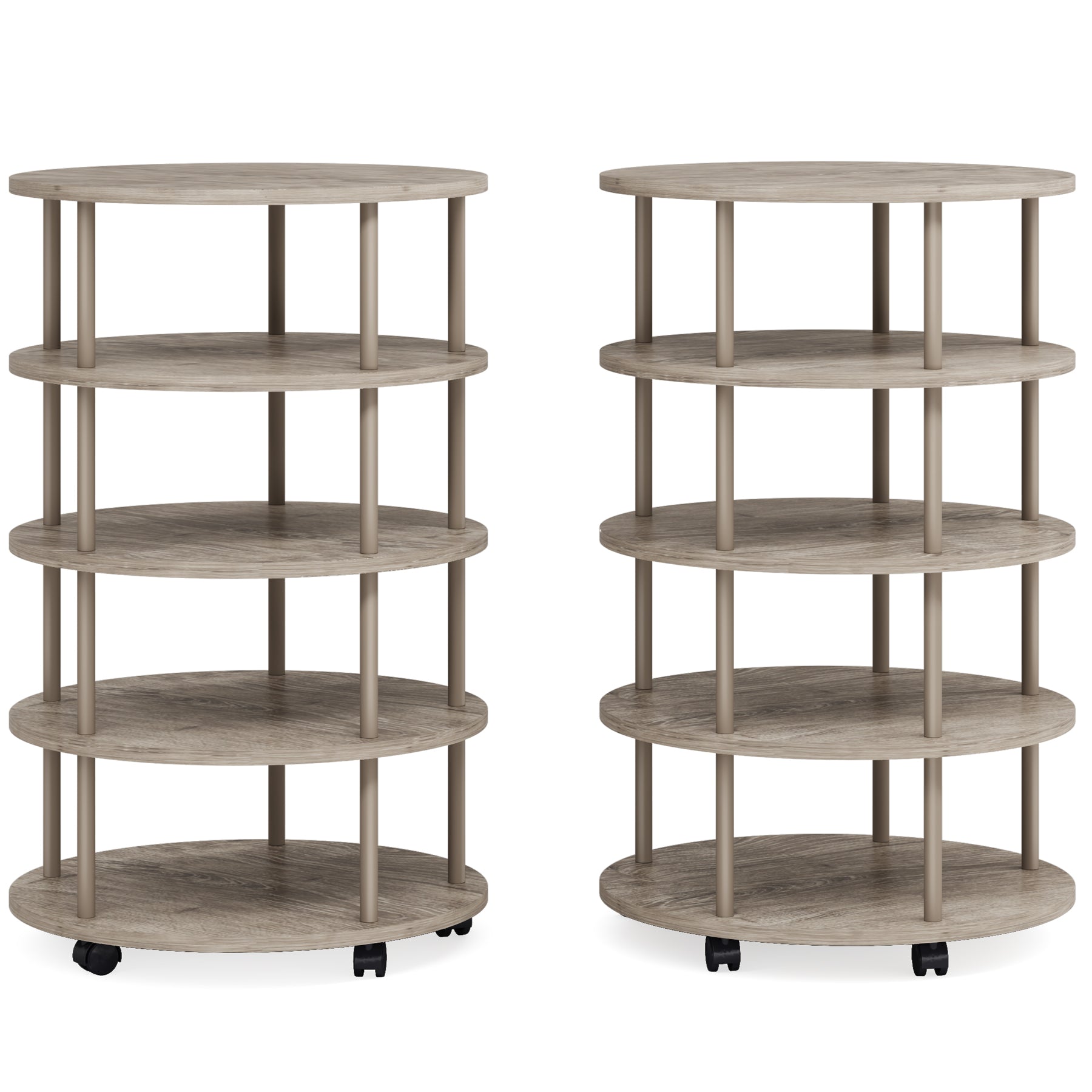 5-Tier Revolving Shoe Rack, 360° Rotating Shoe Storage Organizer