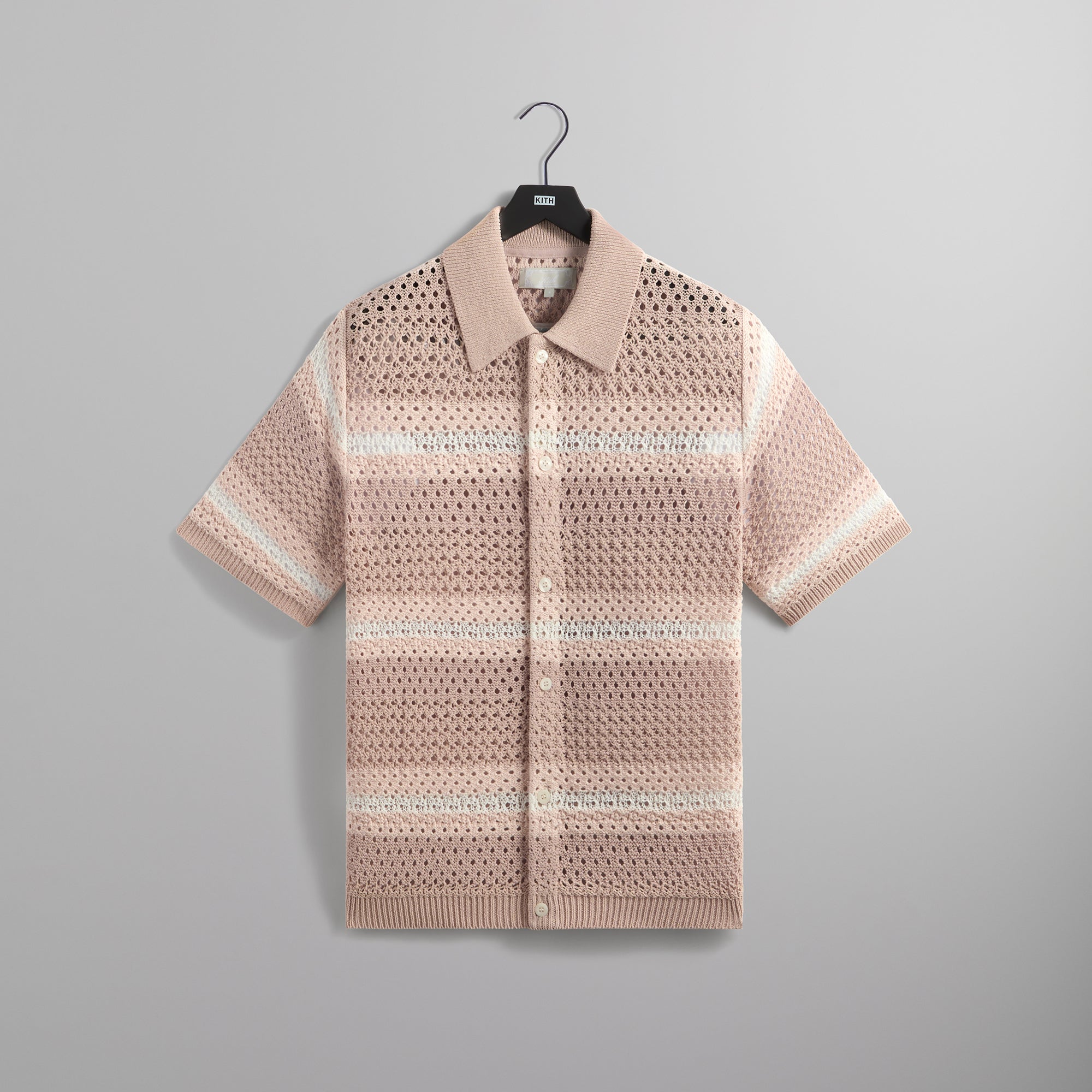 Kith Thompson Crochet Buttondown - Frosty Rose