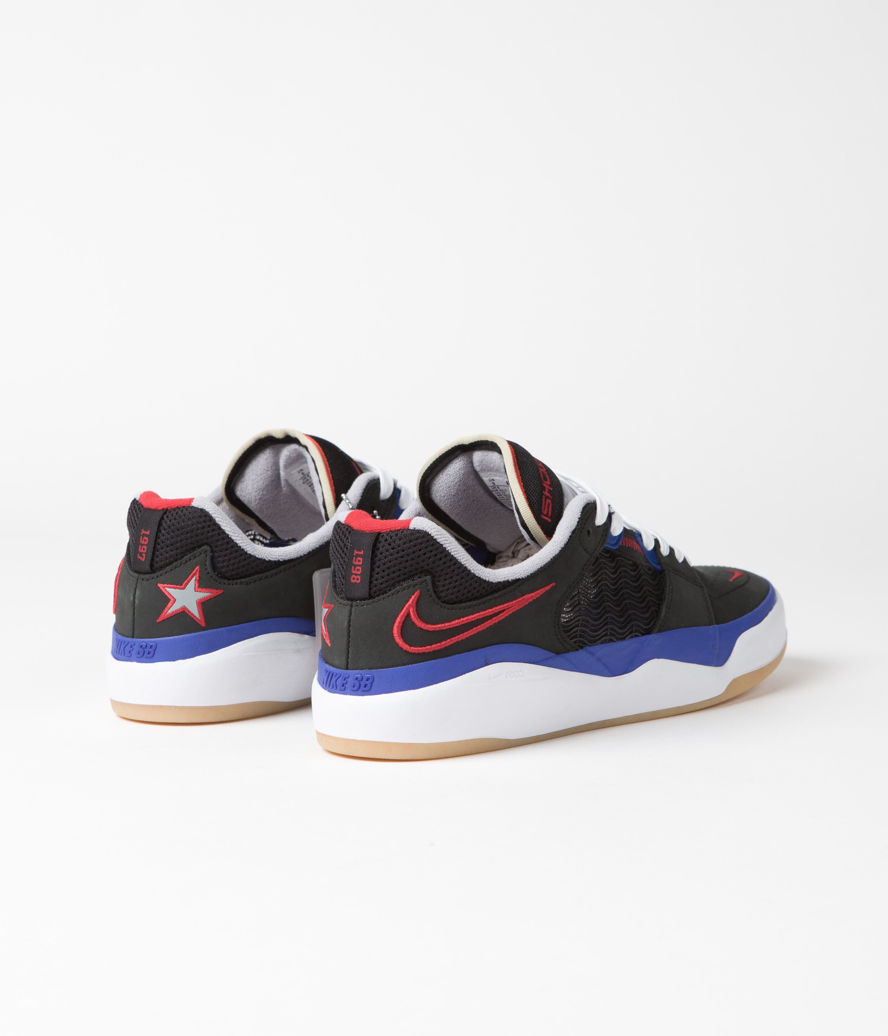 Nike SB Ishod Premium Shoes - Black / University Red - Hyper Royal