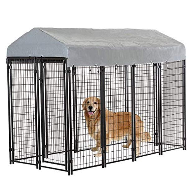 FDW OutDoor Heavy Duty Playpen Dog Kennel with Cover， X-Large， 96