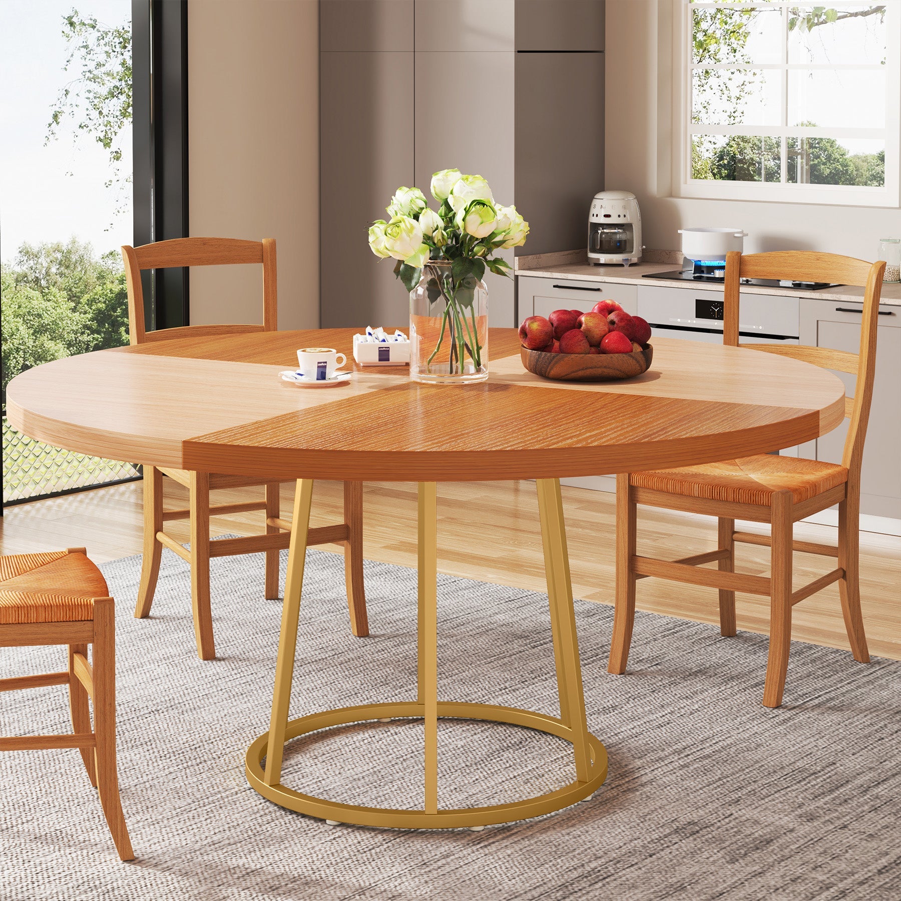 Round Dining Table for 4 People, 47