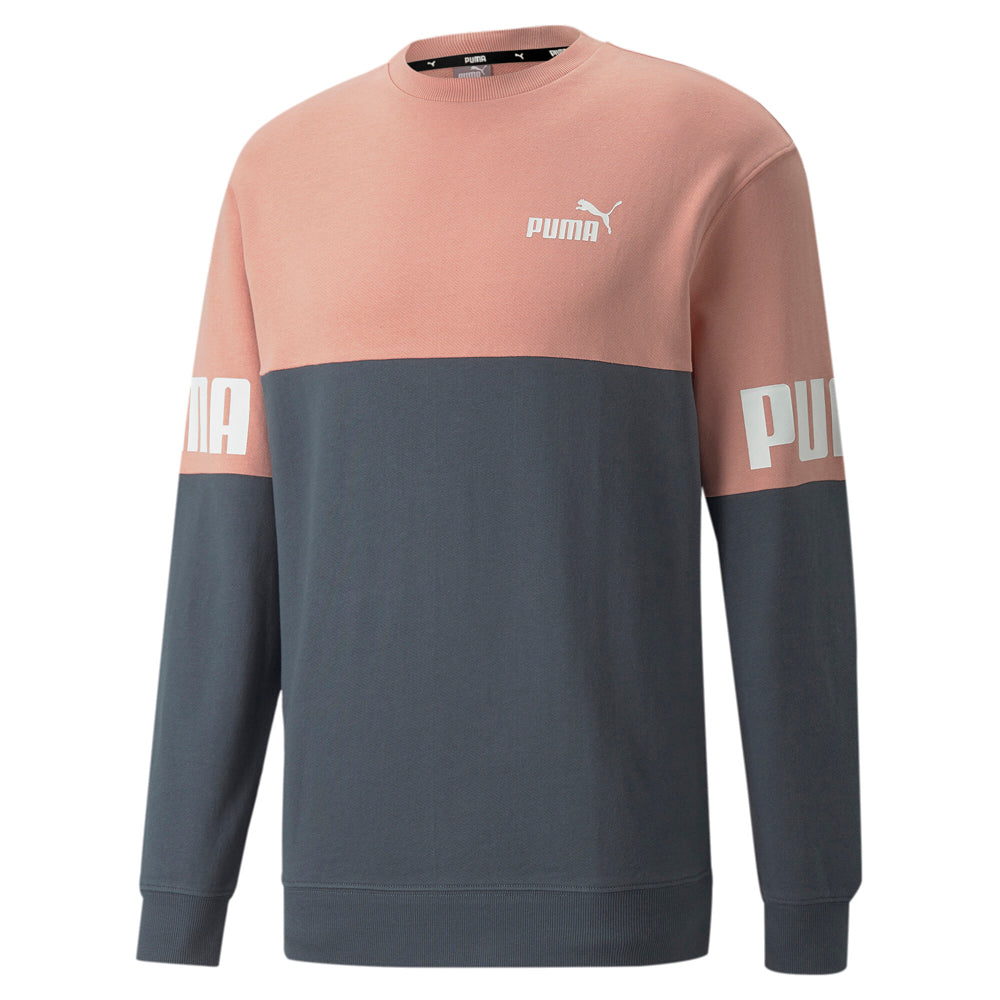 Power Colorblock Logo Crew Neck Sweatshirt