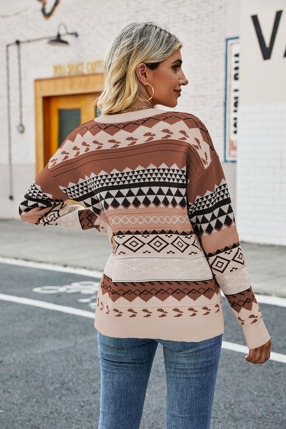 Loose Crew Neck Pullover Sweater