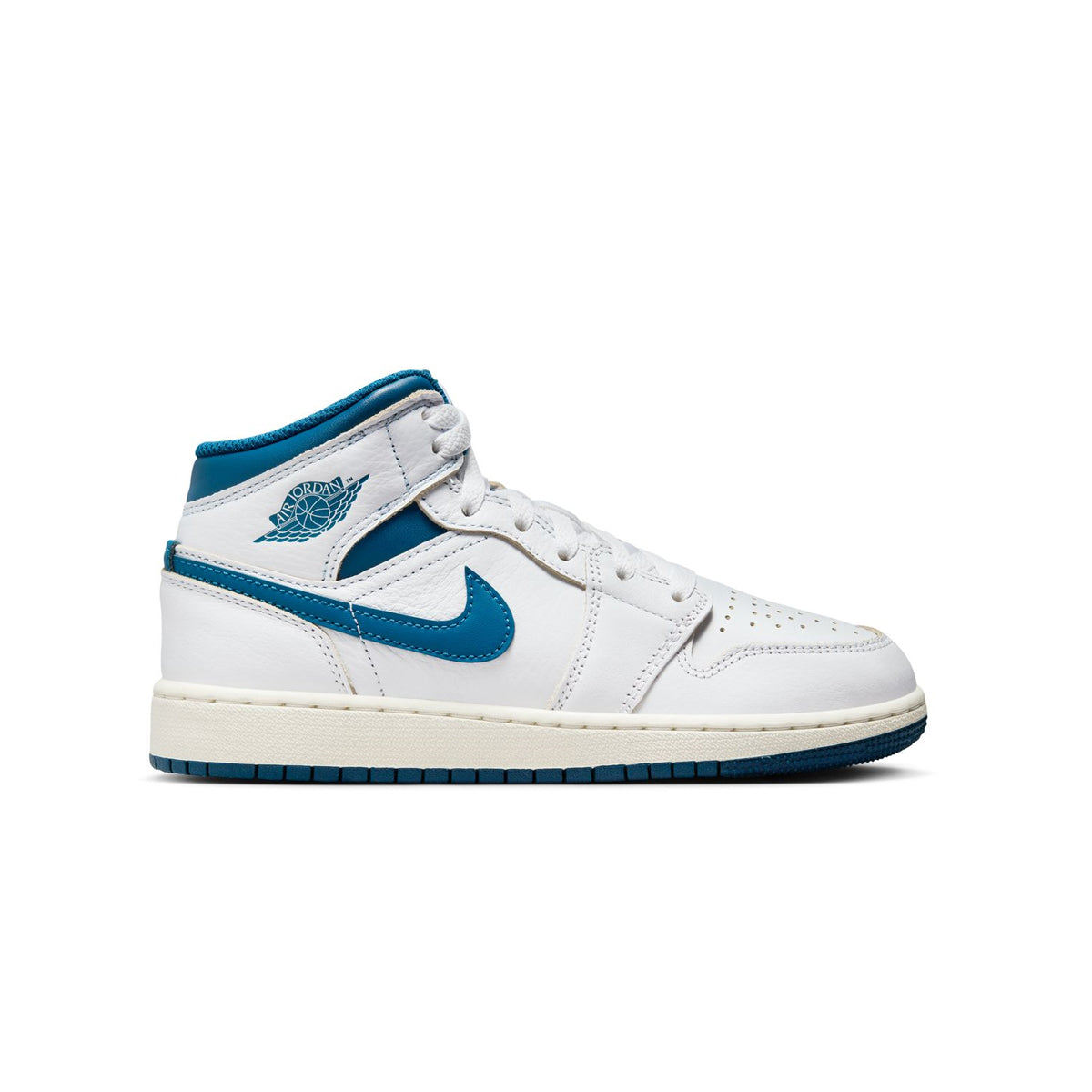 Kids Air Jordan 1 Mid 'White Industrial Blue'