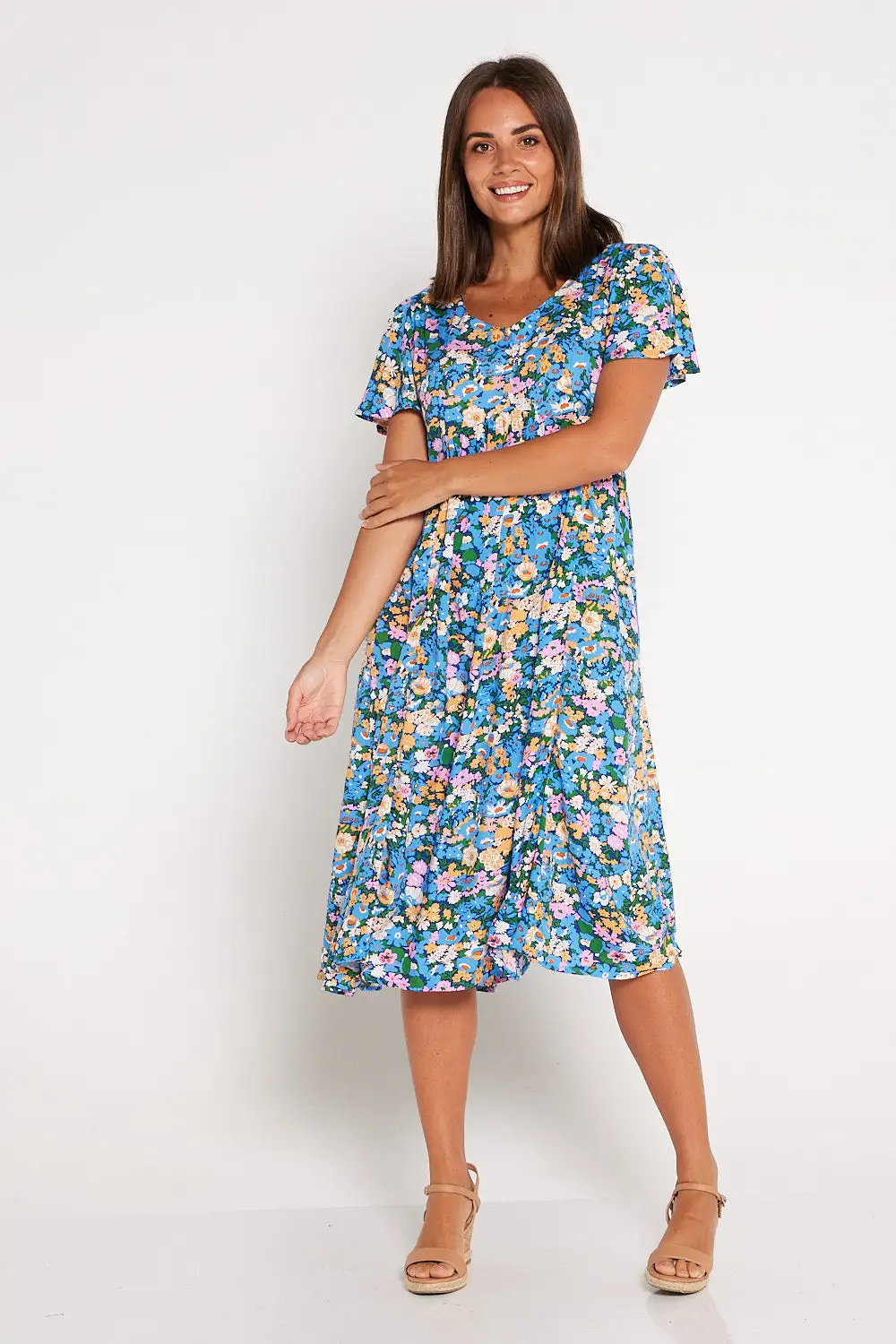 Brighton Dress - Floral Fields