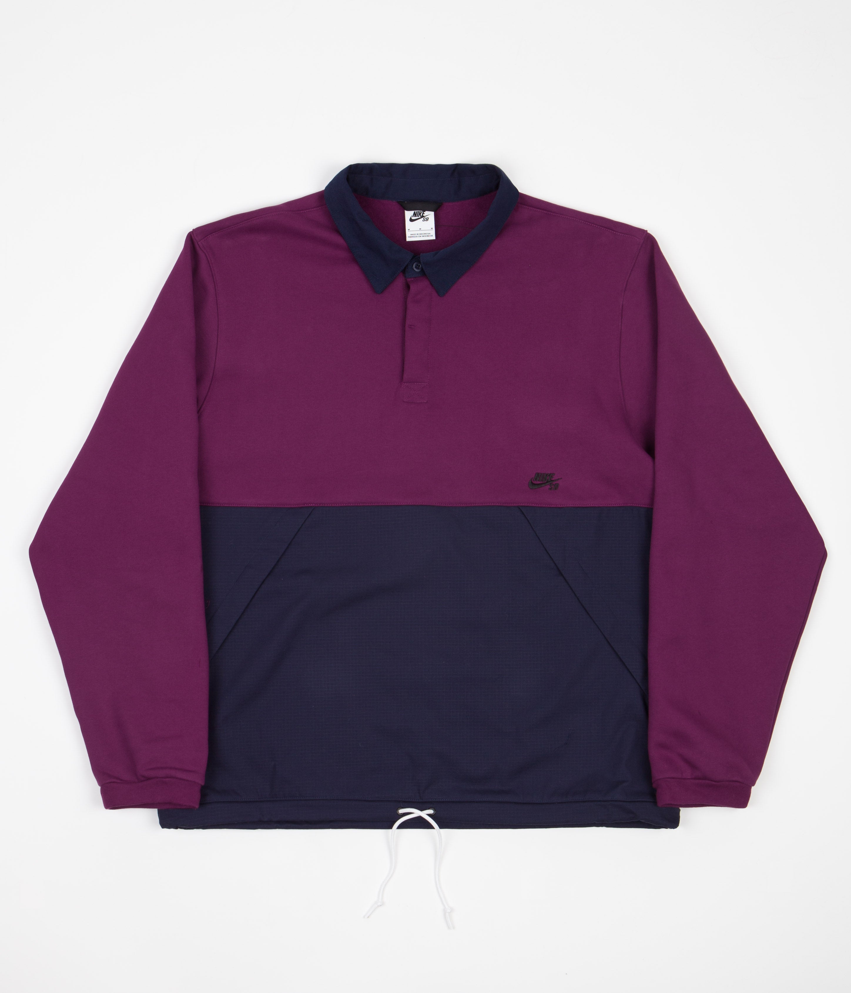 Nike SB Rugby Pullover Jacket - Sangria / Obsidian / Obsidian / Black