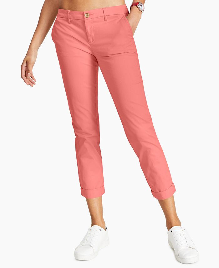Women's TH Flex Hampton Cuffed Chino Straight-Leg Pants， Created for Macy's