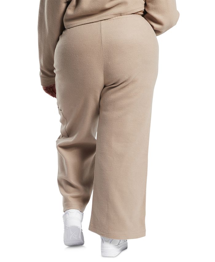Classics Plus Size Reverse-Fleece Wide-Leg Pants