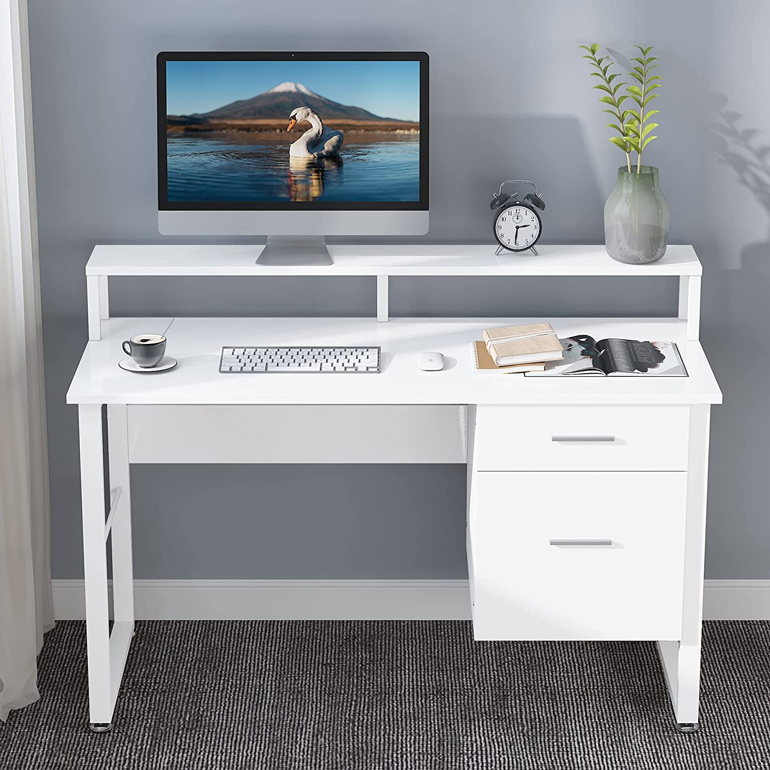 White Computer Desk, 47