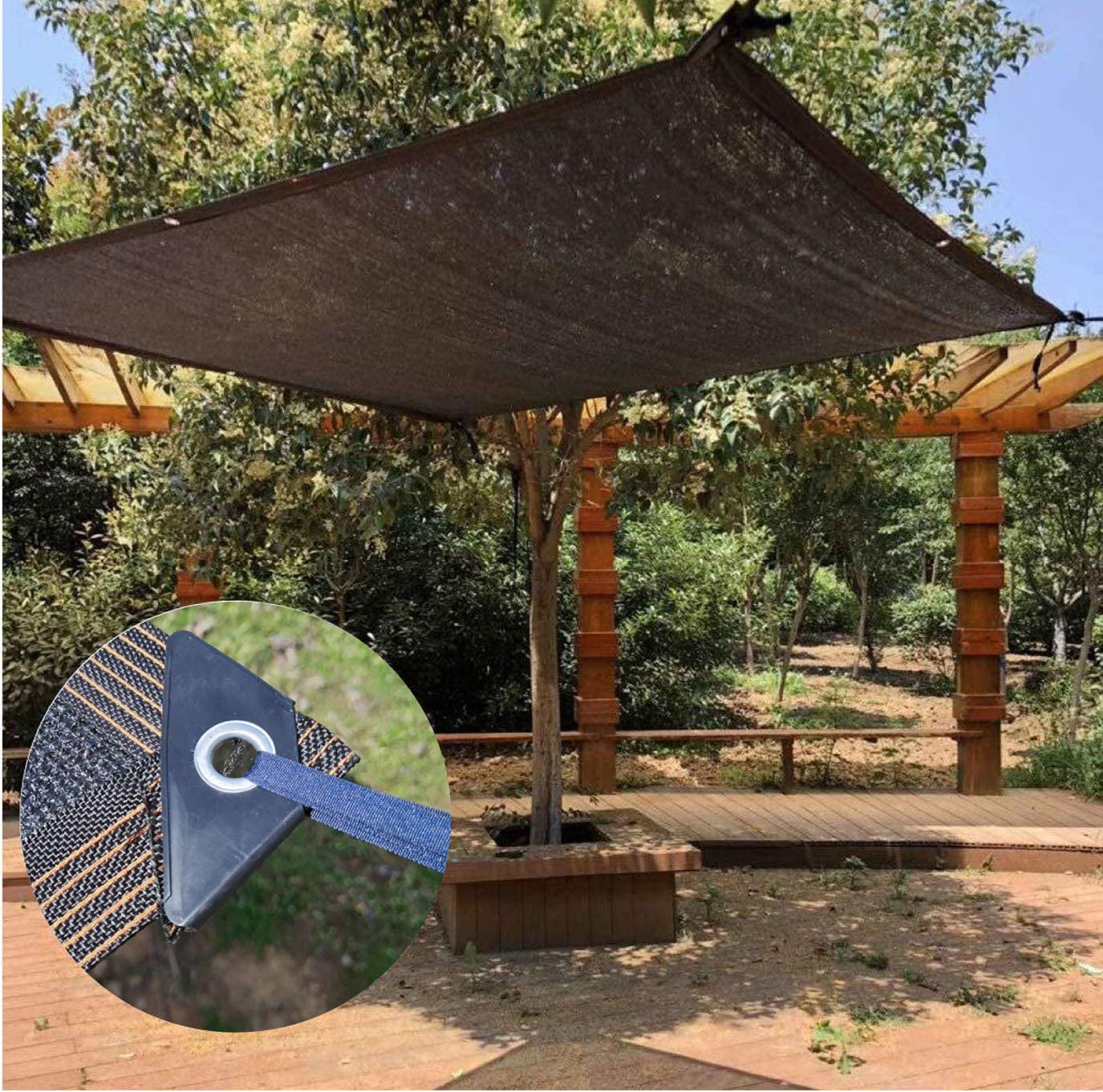 Outdoor Dog Kennel Shade Cover 90% Sunblock， 10ft x 10ft