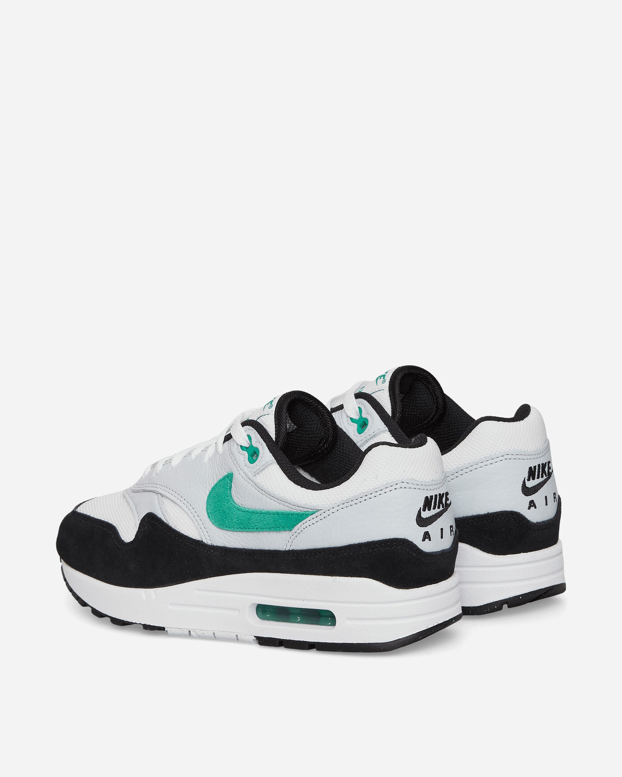 Air Max 1 Sneakers White / Pure Platinum / Black / Stadium Green