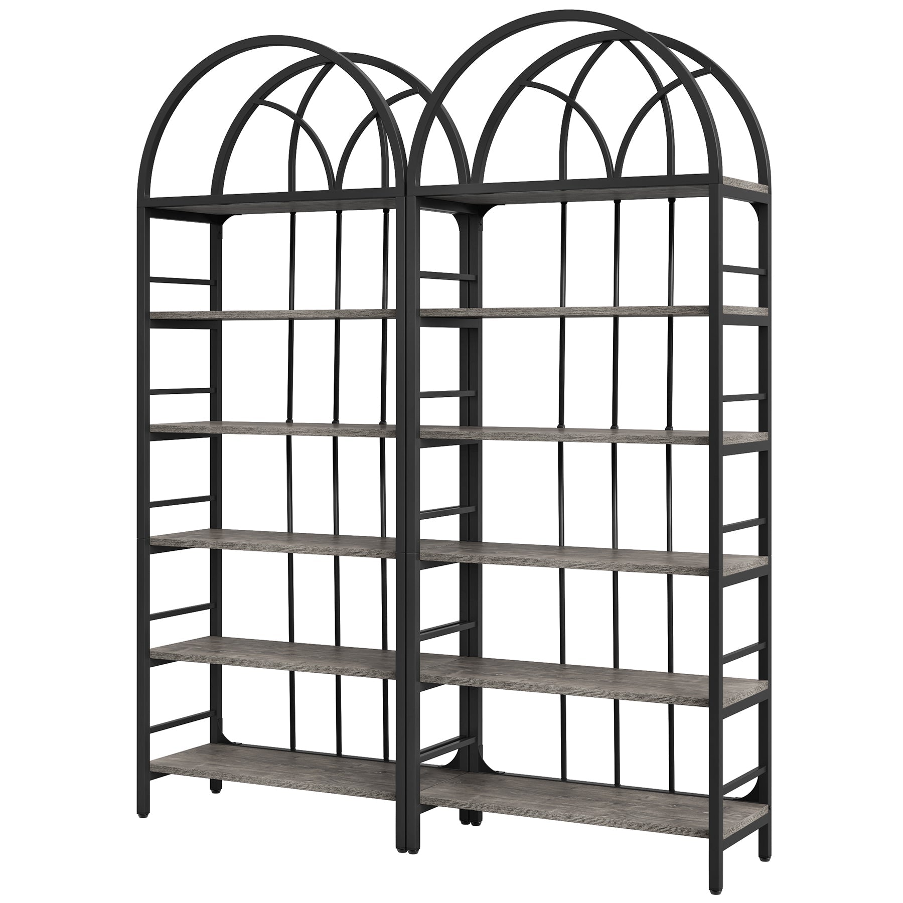 6-Tier Arched Bookshelf, 78.7