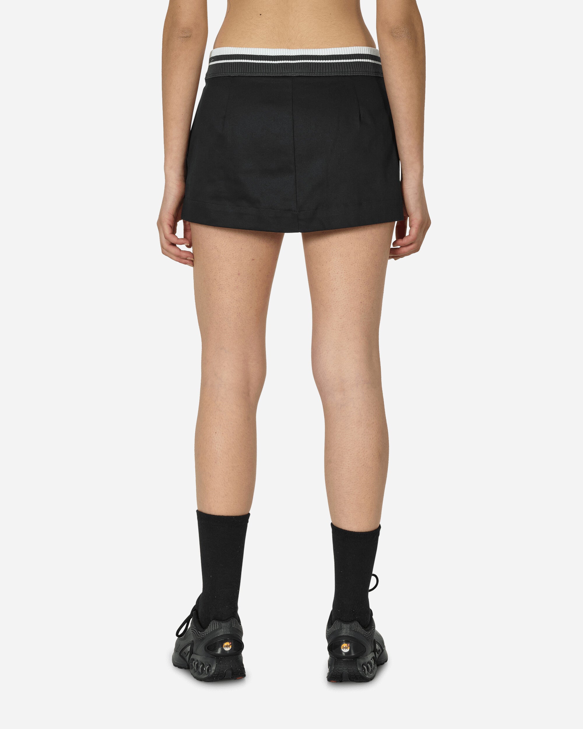 Low-Rise Canvas Mini Skirt Black