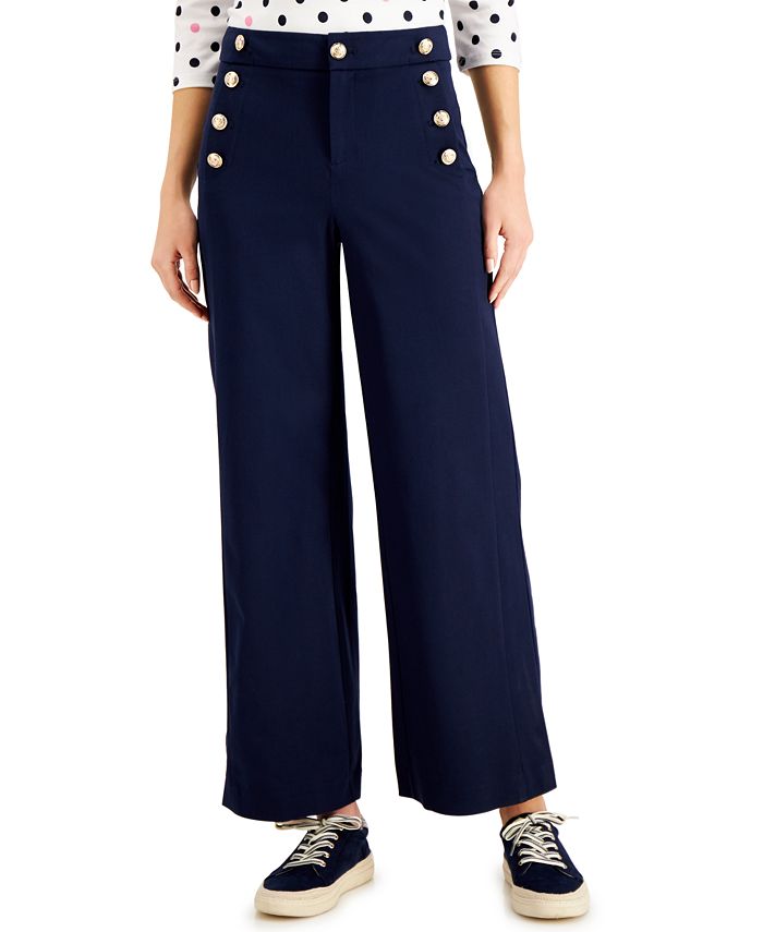 Women's Wide-Leg Sailor Pants， Created for Macy's