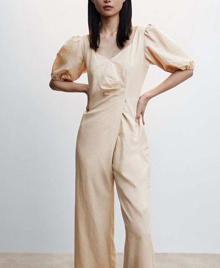 Women's Puffed Sleeves Jumpsuit