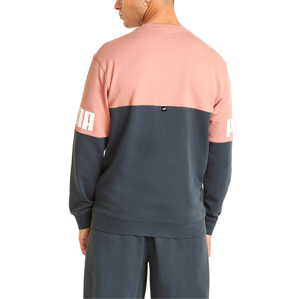 Power Colorblock Logo Crew Neck Sweatshirt