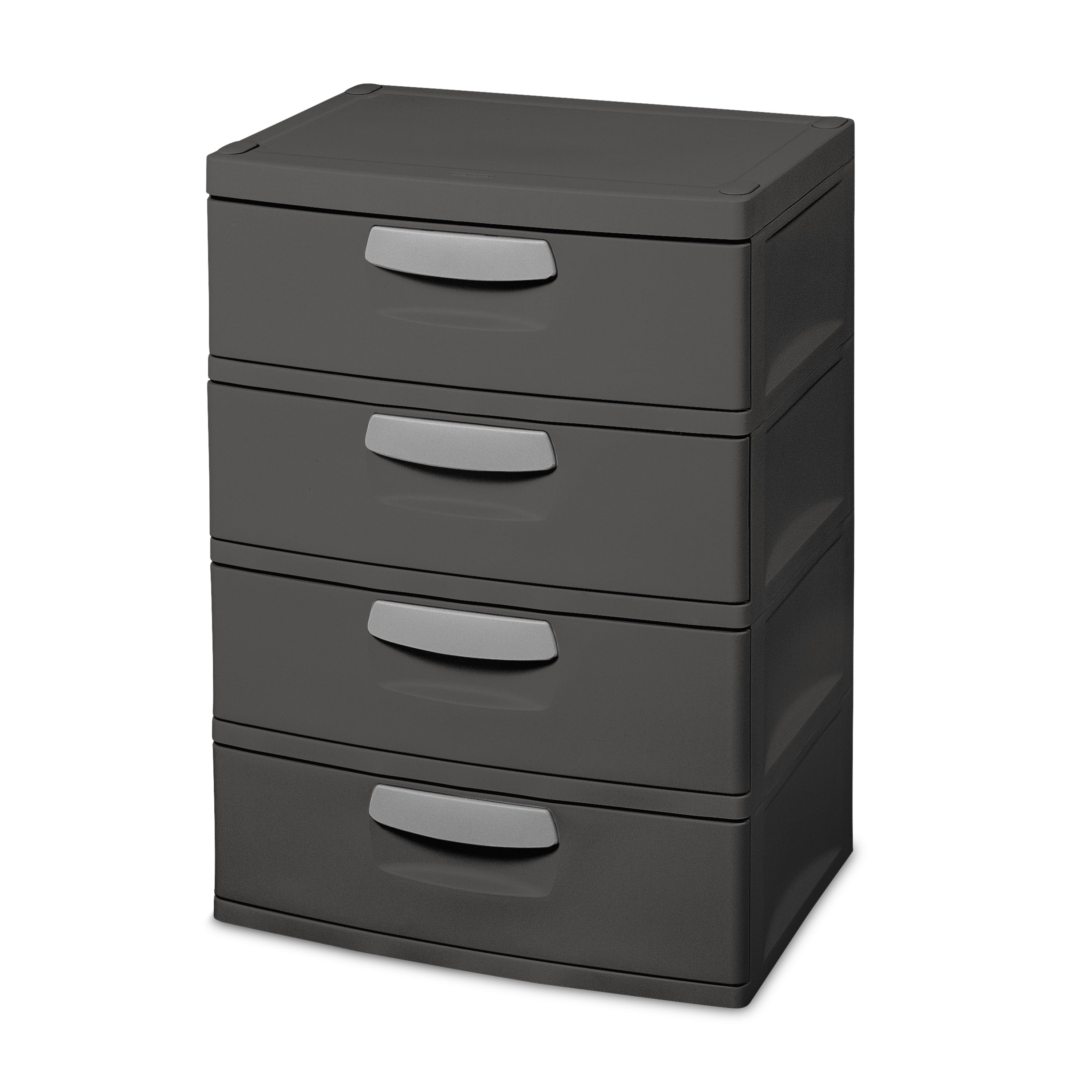 Sterilite 4 Drawer Unit Plastic, Flat Gray Costa Shop