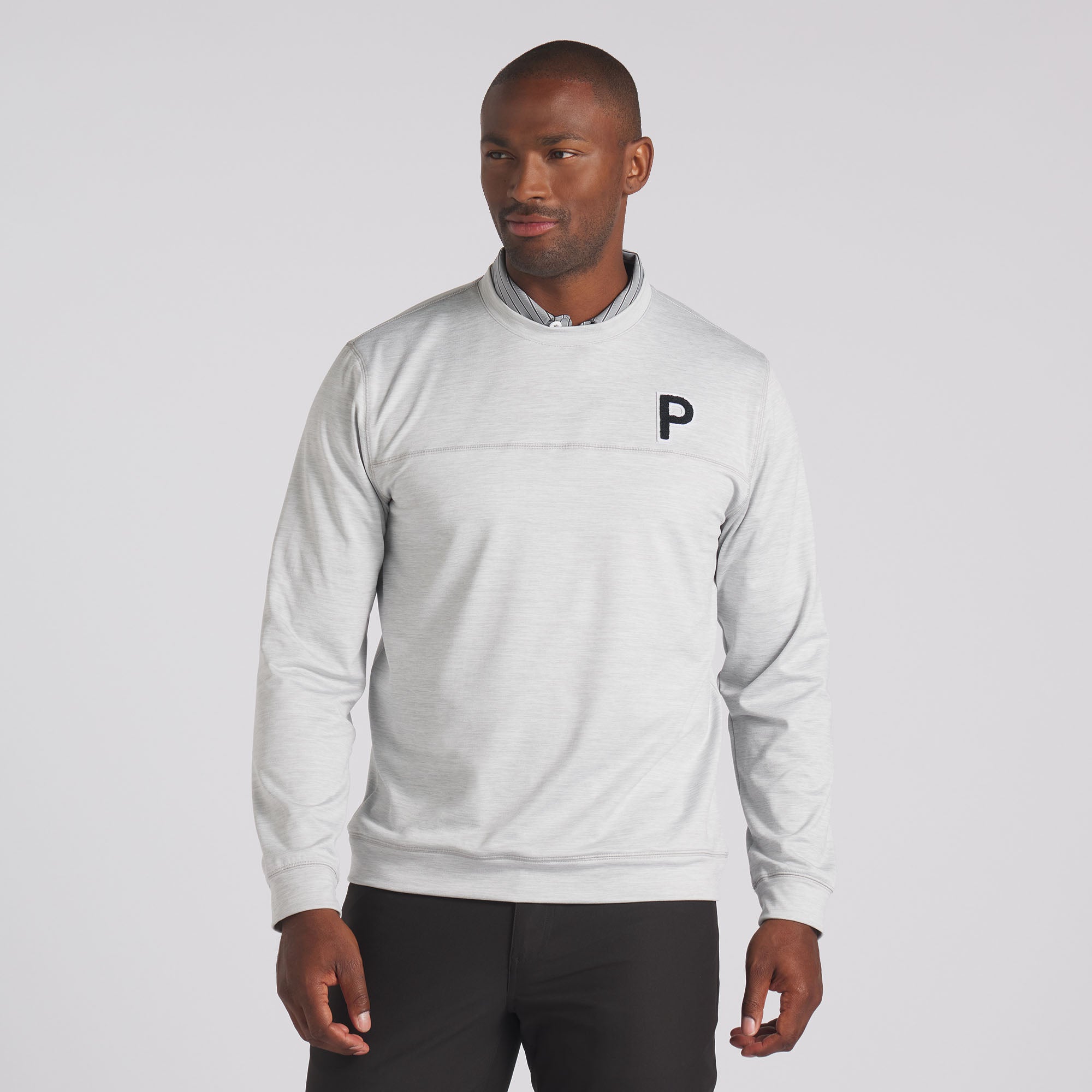 CLOUDSPUN Patch Crewneck Golf Sweater