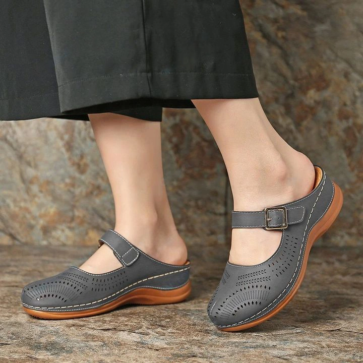 BIG BUCKLE NATURAL LEATHER Sandals