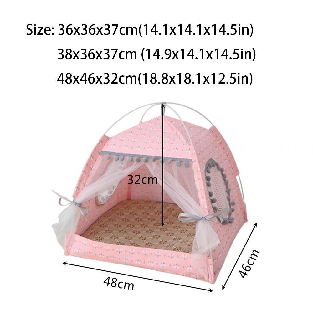 Fovien Summer Cat Small Tent Kennel Detachable And Washable Collapsible Pet Kennel L 1pcs