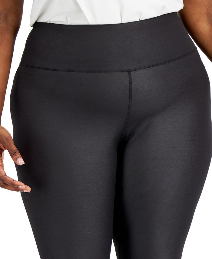 Plus Size Shine Compression Leggings， Created for Macy's