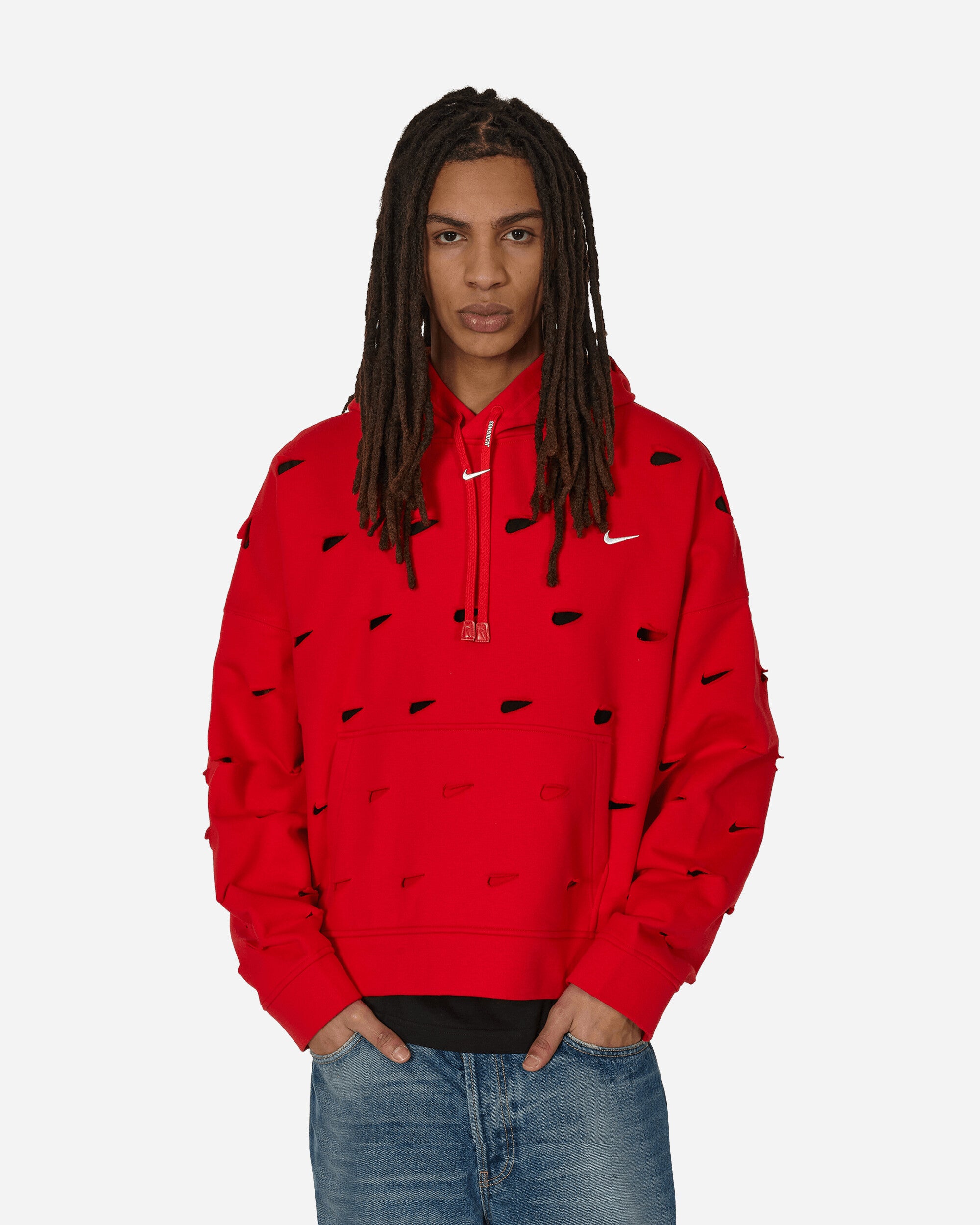 JACQUEMUS Swoosh Hoodie University Red