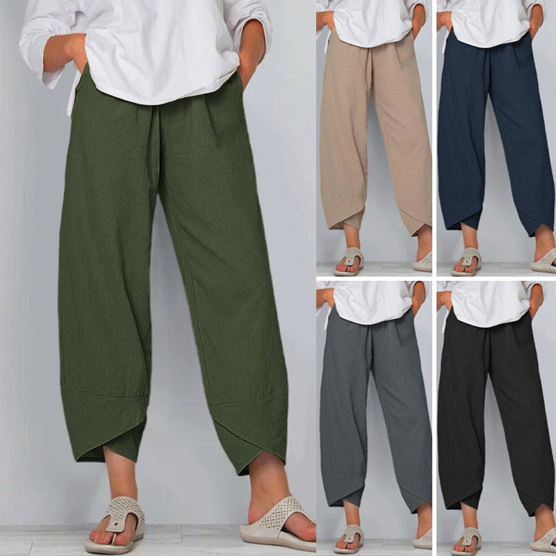 Cotton and Linen Casual Pants
