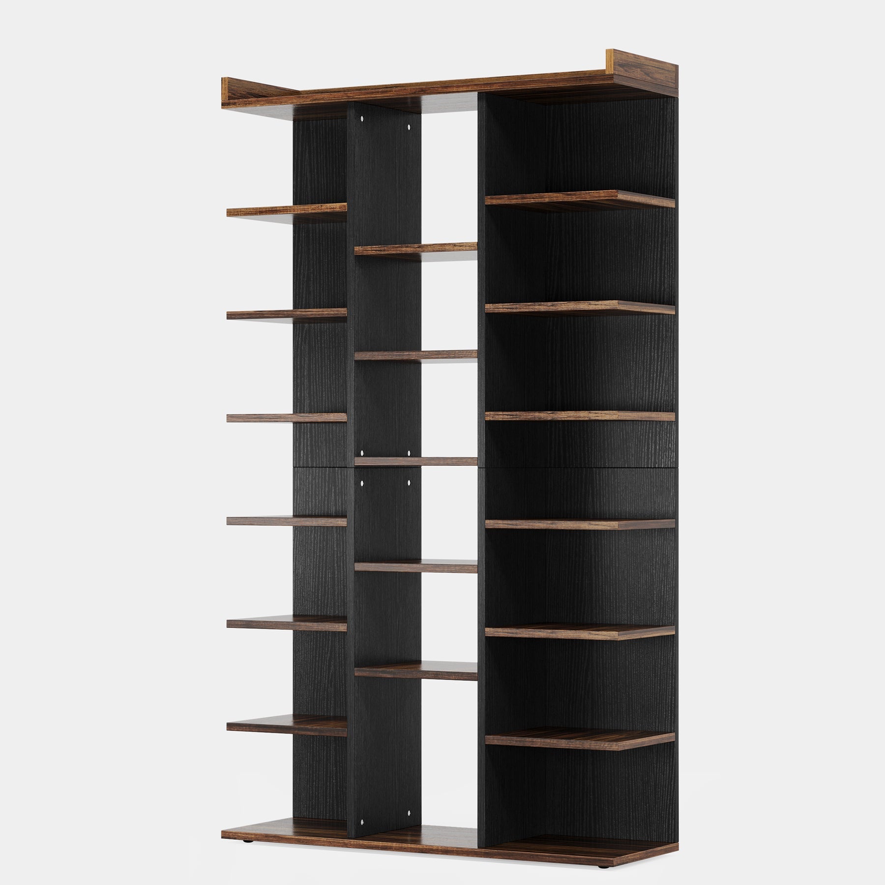 20 Pairs Shoe Rack, 7-Tier Wood Shoe Storage Shelf for Entryway